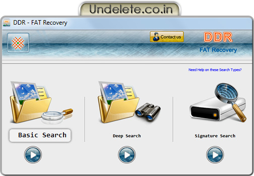 FAT Partition Files Recovery Software Screenshot