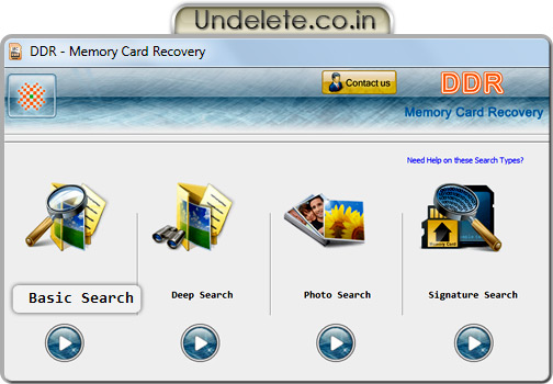 Memory Card Files Recovery Software Screenshot