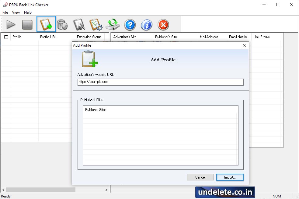 BackLink Checker Utility Screenshots