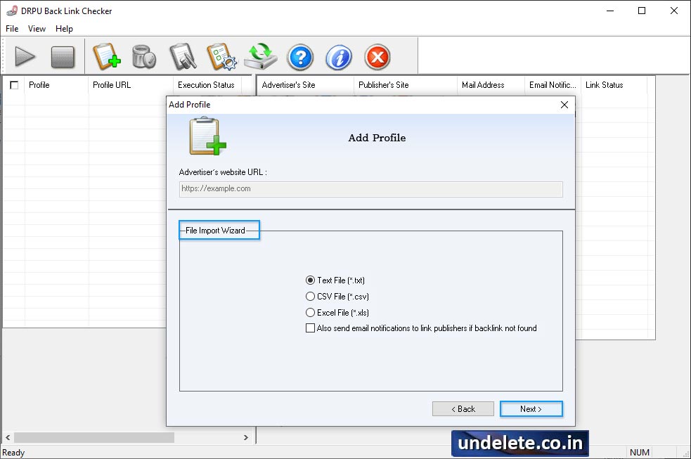 BackLink Checker Utility Screenshots