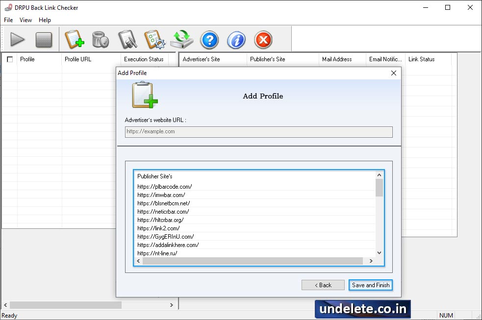 BackLink Checker Utility Screenshots