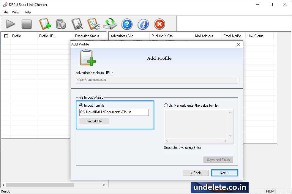 BackLink Checker Utility Screenshots