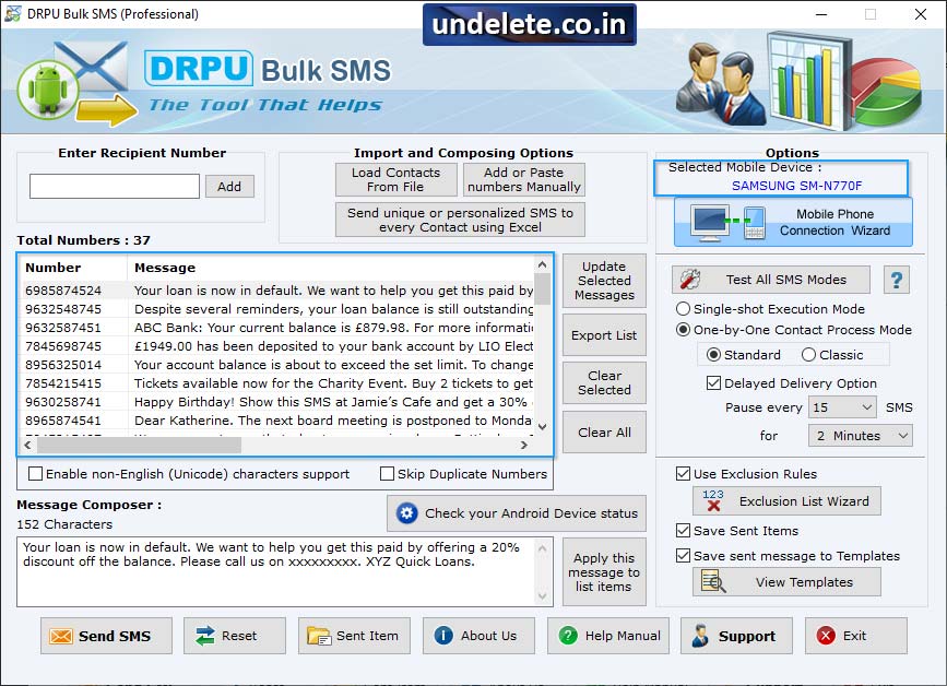 Selected Delayed Delivery