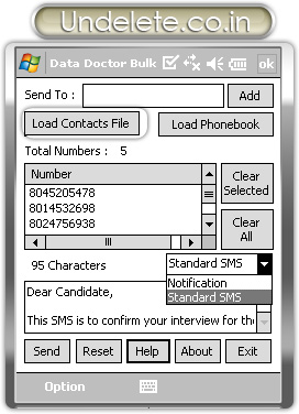 Bulk SMS Software for Pocket PC