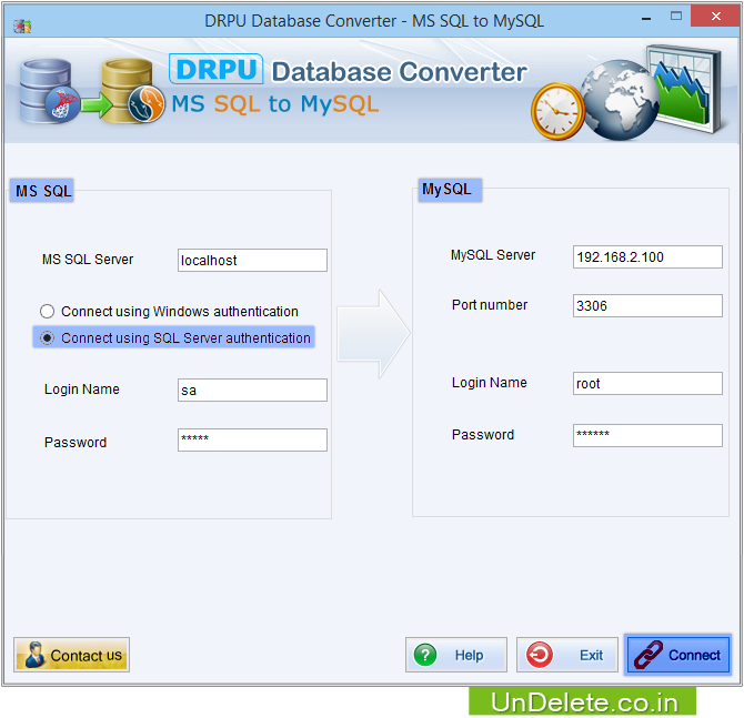 MS SQL to MySQL Database Converter