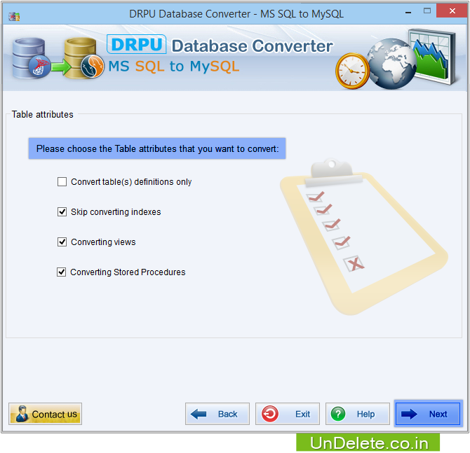 MS SQL to MySQL Database Converter