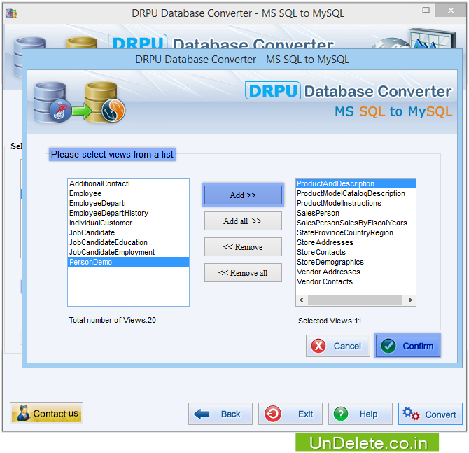 MS SQL to MySQL Database Converter