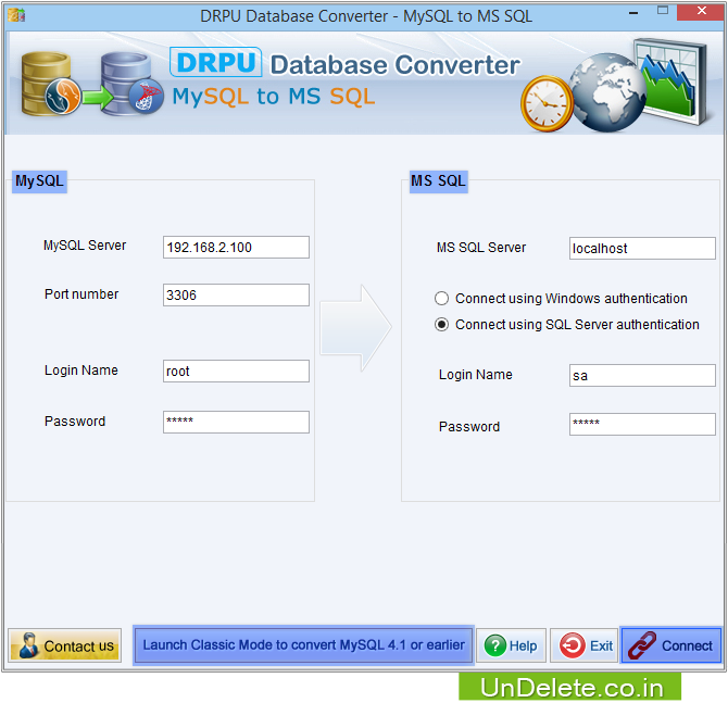 MySQL to MS SQL Database 