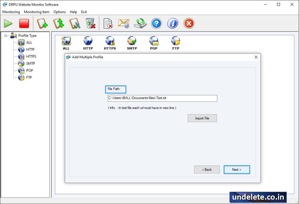 Website Monitoring Utility Screenshots