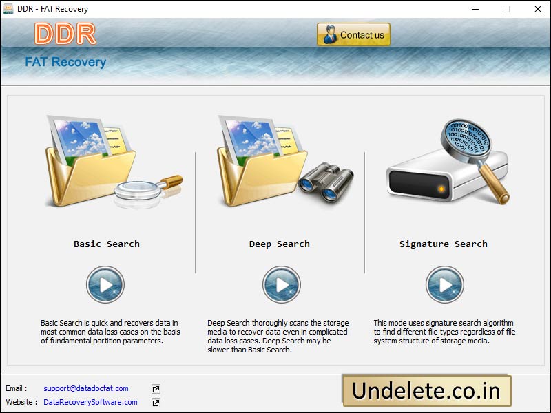 FAT Partition Files Recovery Software screenshot