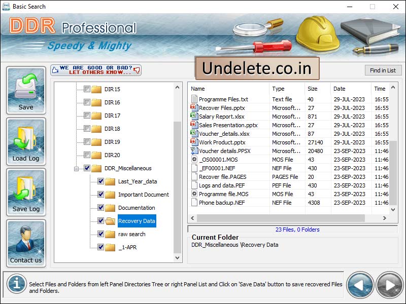 Screenshot of Windows Files Undelete 6.4.2.3